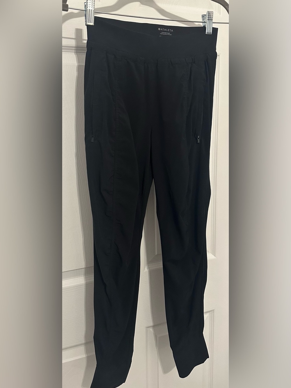 Athleta Attitude Pants Black Size 0 Petite with Zip Pockets
